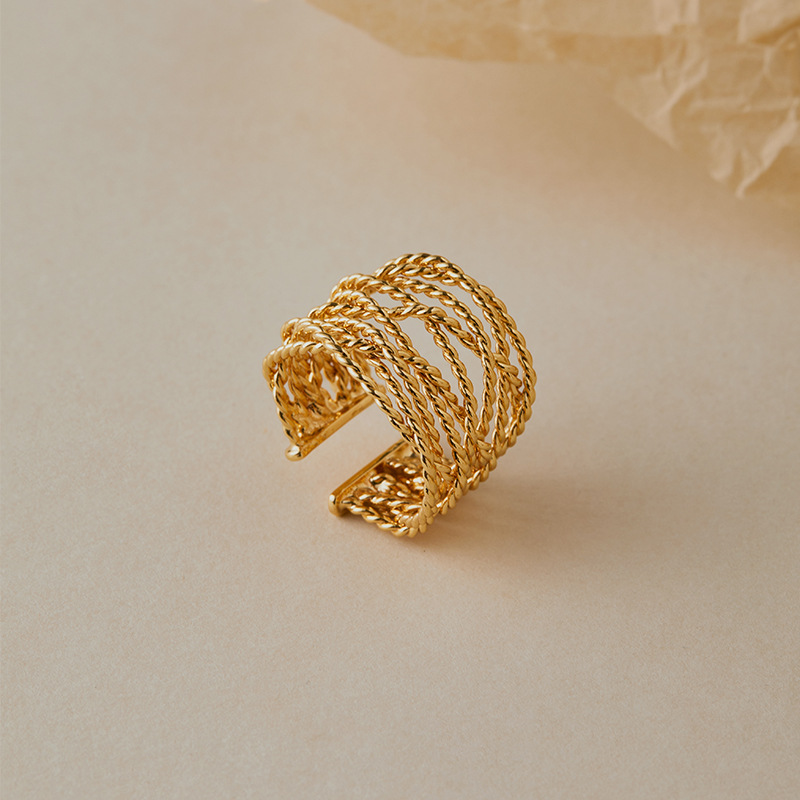 希朗-重工保色戒指开口设计宽面复古chic风欧美个性食指戒商务款详情33