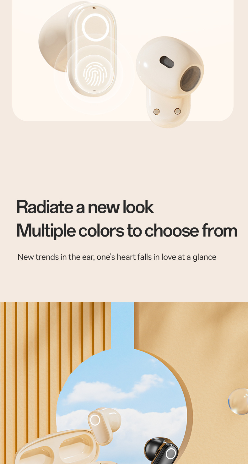 M84 mango corto electrochapado en el oído auriculares bluetooth inalámbricos huqiang bei reducción de ruido fábrica esport baja latencia ear clip tipo pic 16