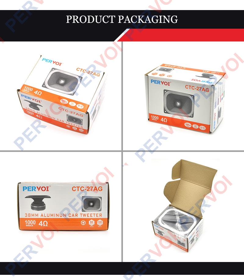 Pevol cross-border car bullet head aluminum high-frequency speaker square universal car speaker audio speaker pic 5
