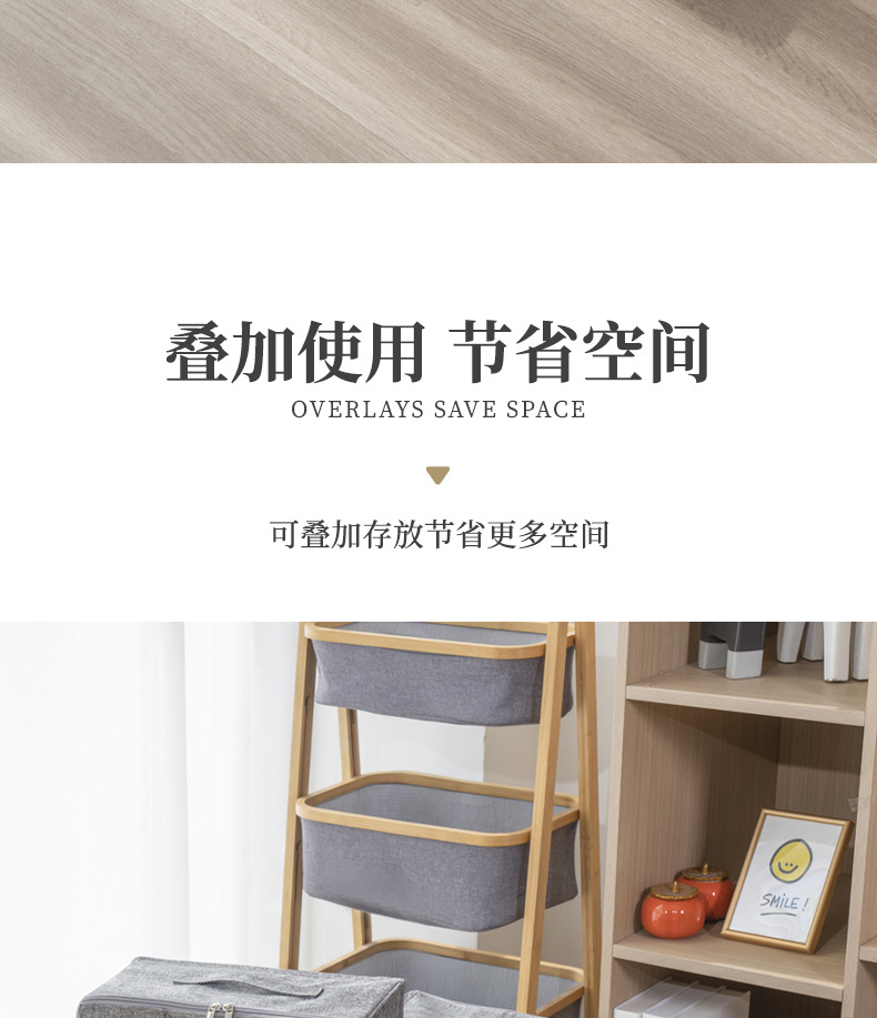 棉麻水洗可视窗收纳鞋盒可拆卸折叠床底收纳箱卧室床底杂物收纳盒详情8