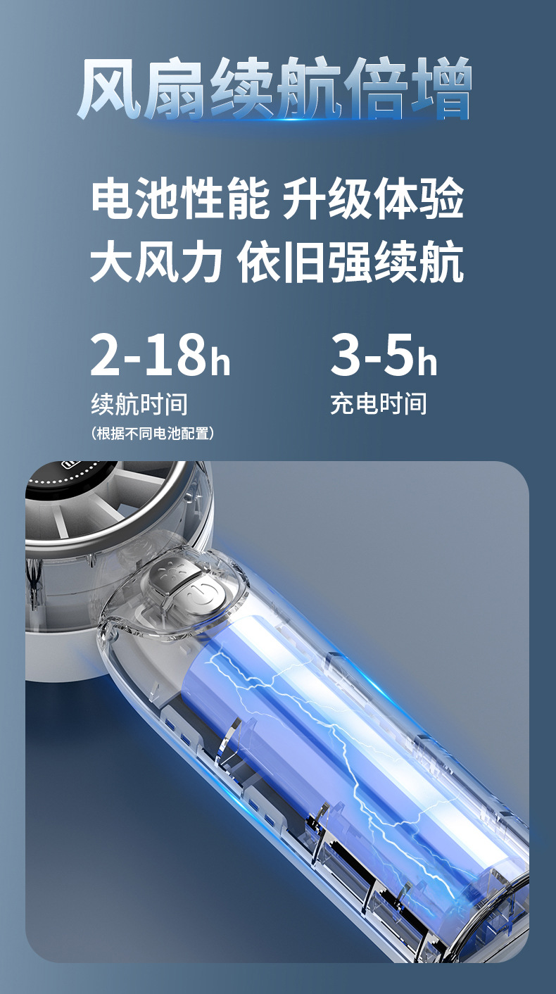 New cross-border high-speed handheld fan, desktop usb charging turbine fan, ice pack cooling pocket mini fan pic 8