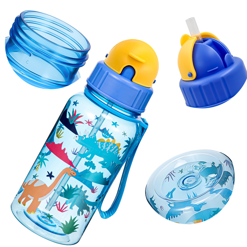 跨境爆款高颜值弹跳盖儿童吸管杯夏天可爱便携带手提卡通学生水杯详情3