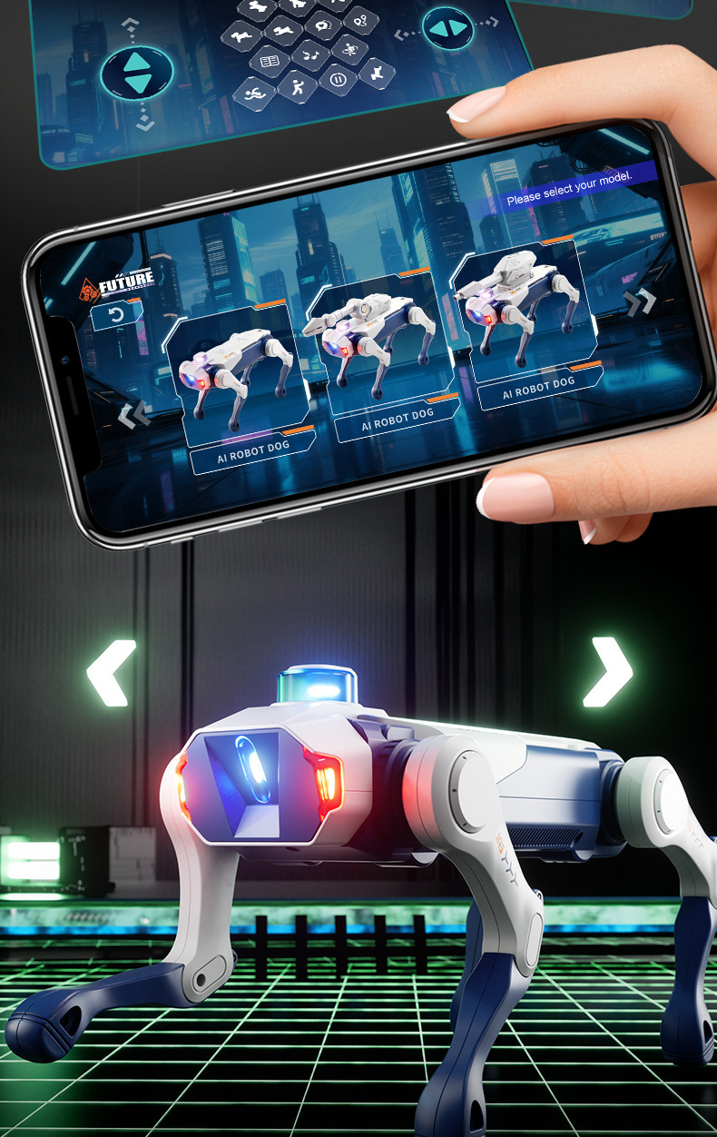 新款AI智能机器狗遥控机械狗科教编程语音握手男孩益智四足电玩具详情10