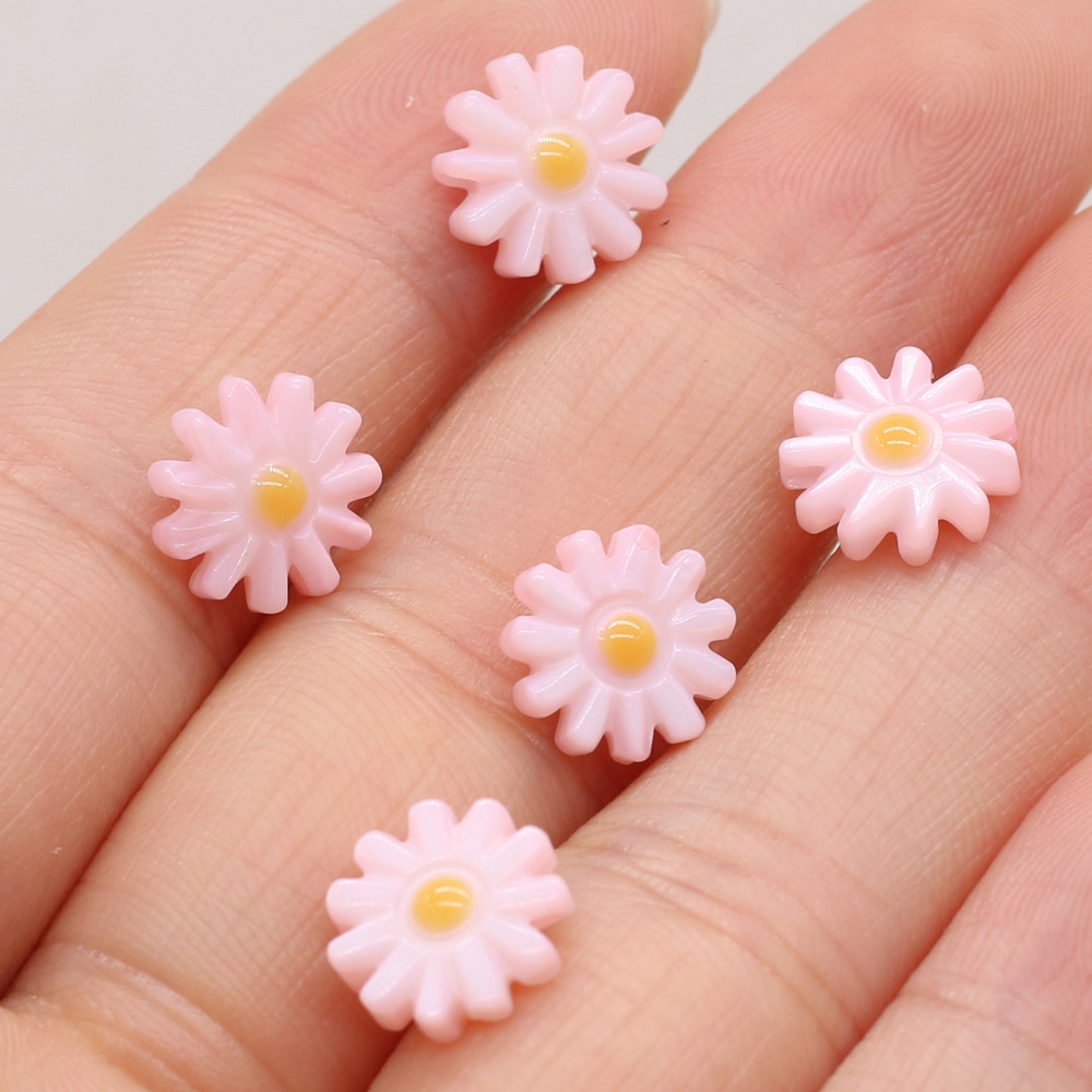 DIY jewelry accessories, natural shell hand-carved sunflowers, multi-color through-hole hairpins, earrings and pendants wholesale pic 13