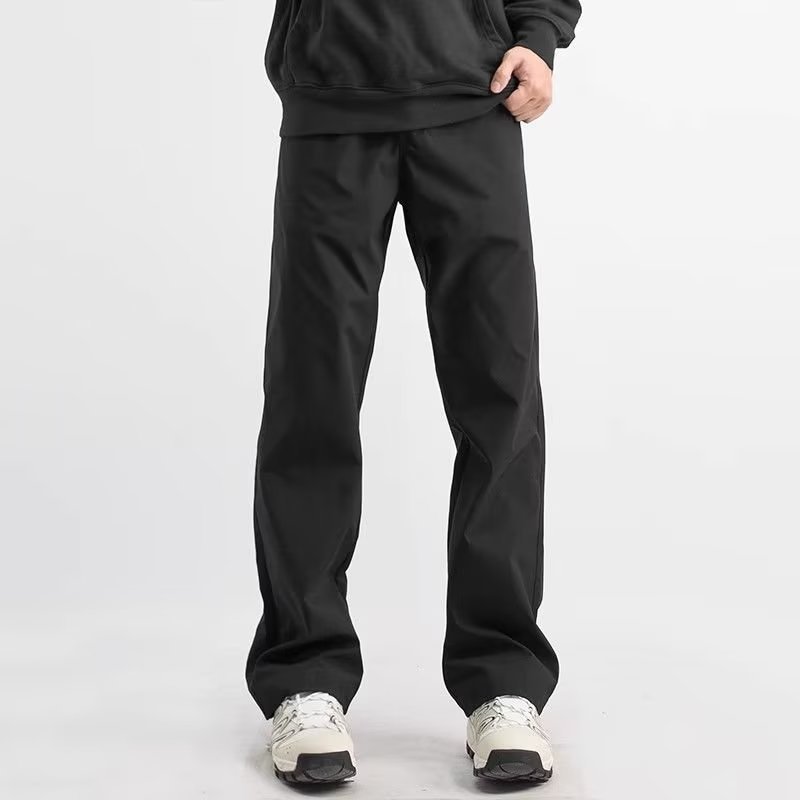 冲锋裤男裤秋季潮流宽松休闲裤直筒裤机能裤长裤运动裤子男生黑色详情2
