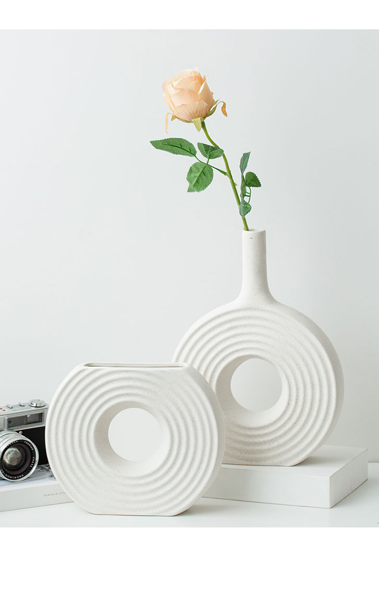 2026 New style flower arrangement, creative unglazed vase, hydroponic home decoration piece, ins style, high appearance level, flower vases, Nordic high-end ceramic pic 11