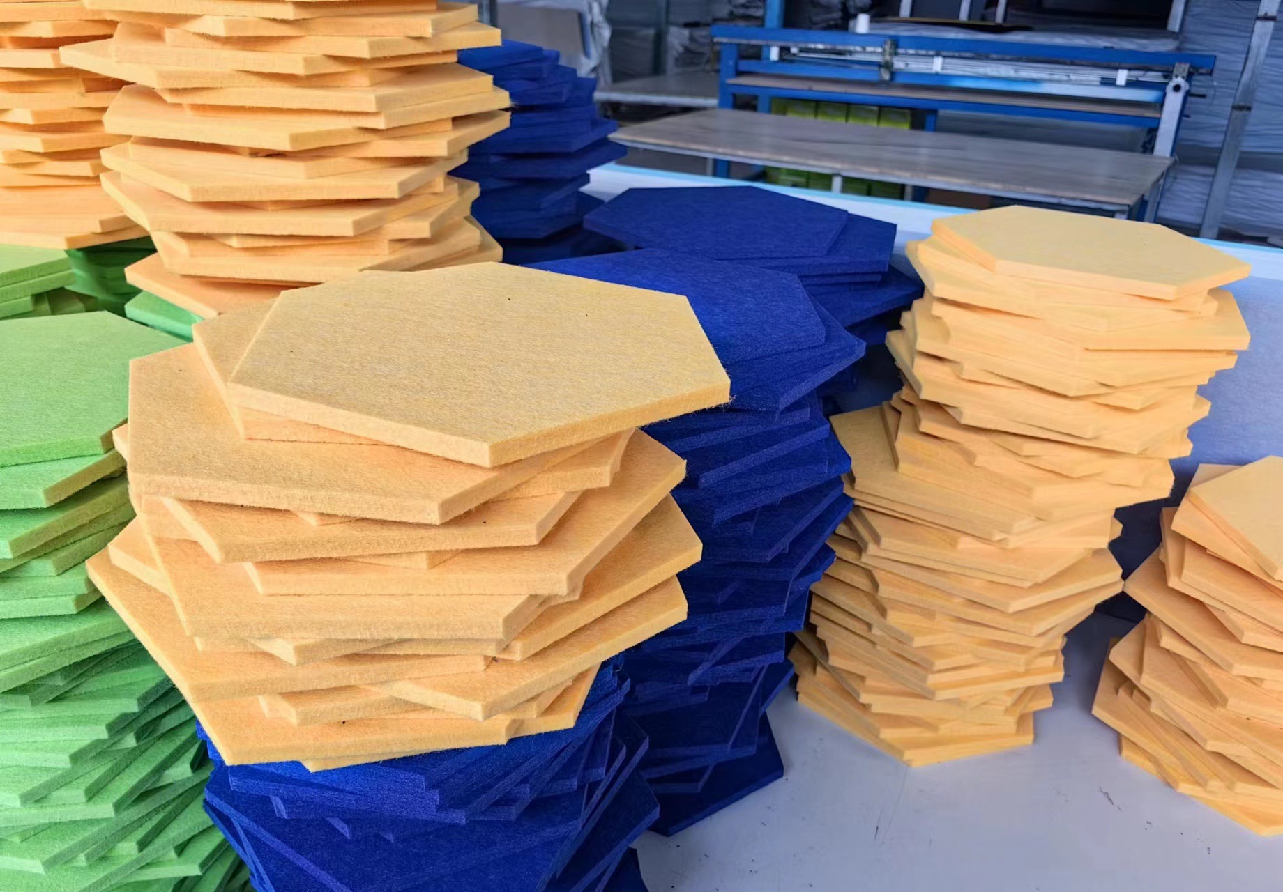 跨境六边形毛毡板自粘墙贴墙面装饰带背胶安装方便创意拼贴详情15