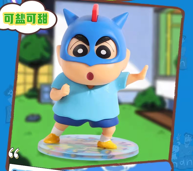 新款蜡笔小新动感大作战潮玩手办盲盒卡通车载摆件桌面饰品小礼品详情4