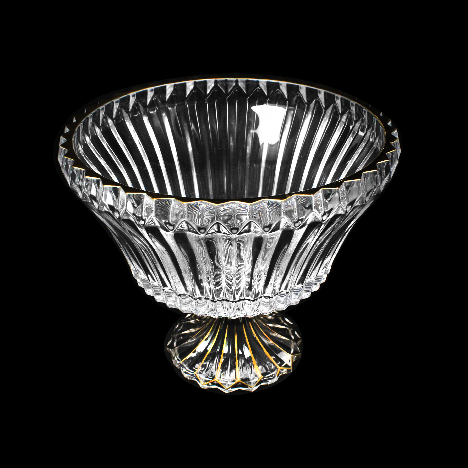 新款剑花造型客厅茶几玻璃果盘果斗厨房水果盘批发详情8