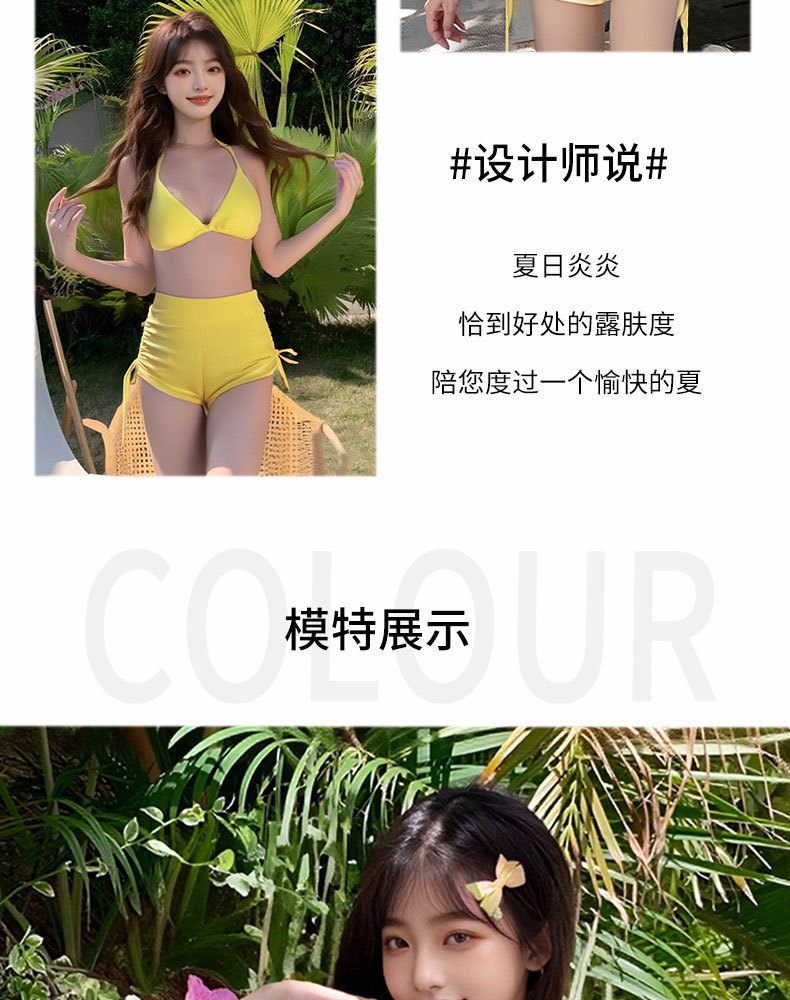 Swimsuit Women 2025 New style Two-piece Bikini Three-piece set with star print long-sleeved Sun protection vacation Bikini -125152 pic 7