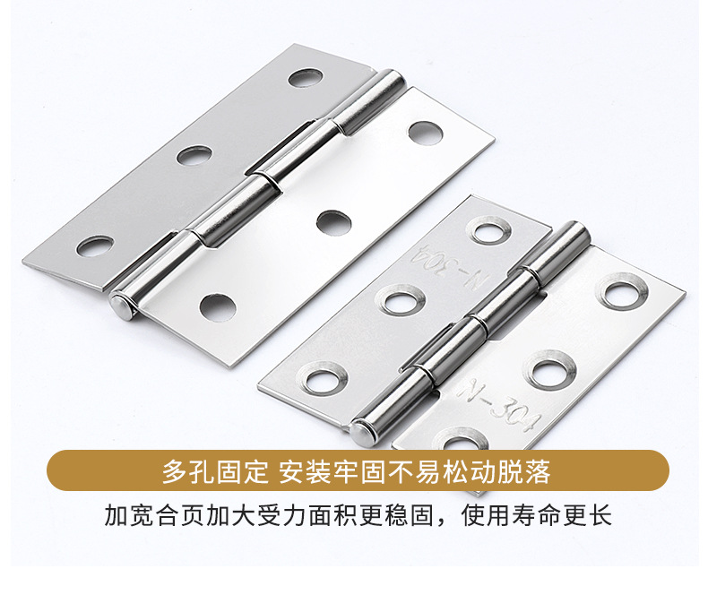 不锈钢小合页1寸家具橱门窗平开合页木箱礼品盒折叠铰链五金配件详情12