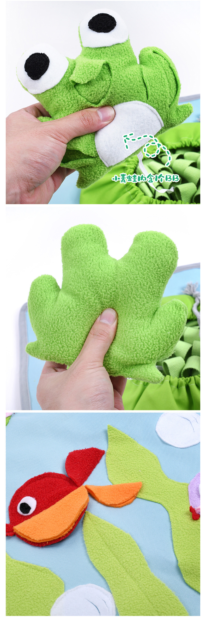 Rongka Pet Cross-border Summer Pond Frog Pet Food Storage Mat Dog Sniffing Mat Medium and Large Dog Training olfactory Intelligence and Boredom Fun Food Storage mat pic 5