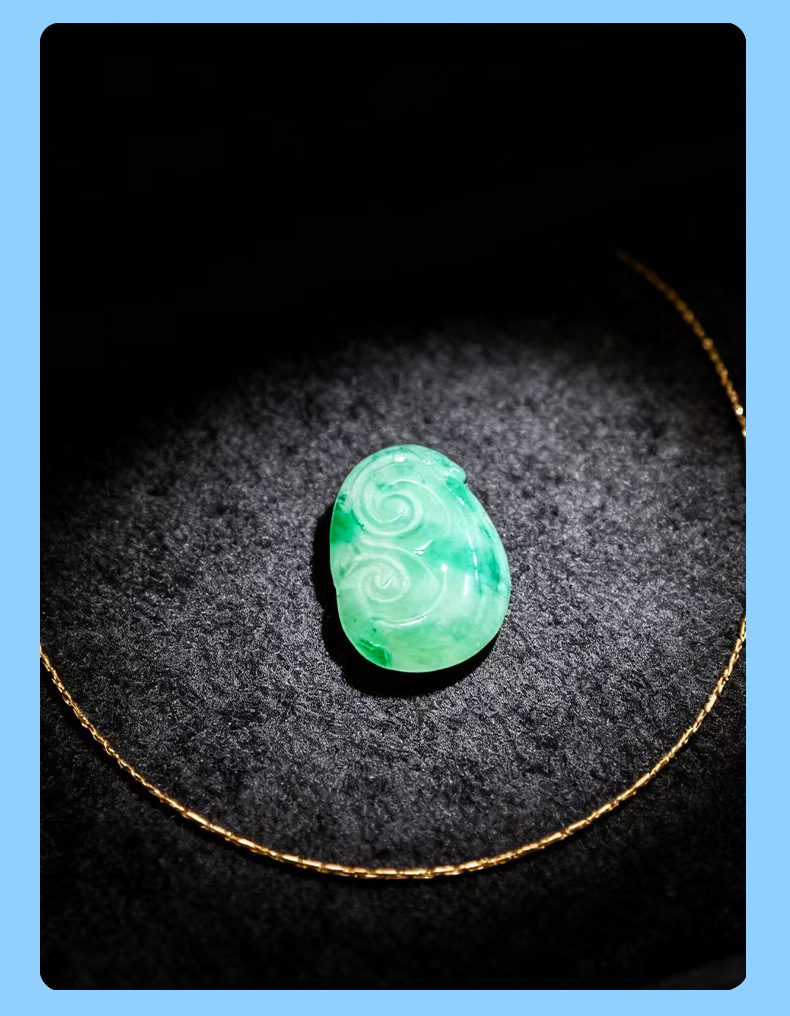 African Jade Ruyi pendant, jade pendant material, handcrafted diy necklace, jewelry accessory wholesale pic 9