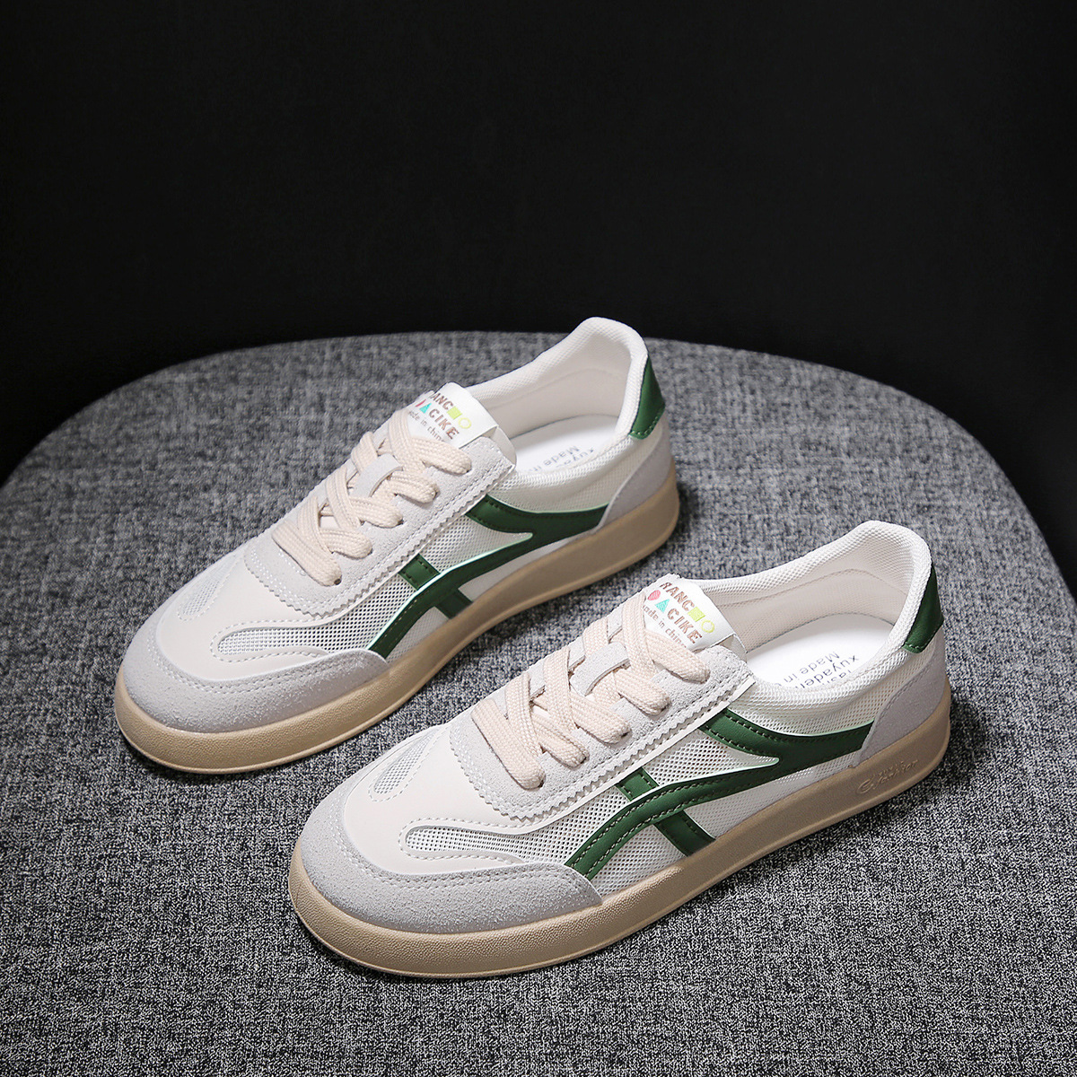 网面透气阿甘鞋女2025年夏季新款小白鞋平底防滑百搭休闲运动板鞋详情5