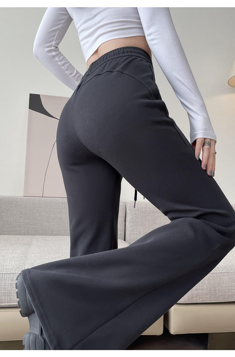 微喇运动裤女2025新款春秋季高腰显瘦喇叭卫裤休闲小个子马蹄裤详情15