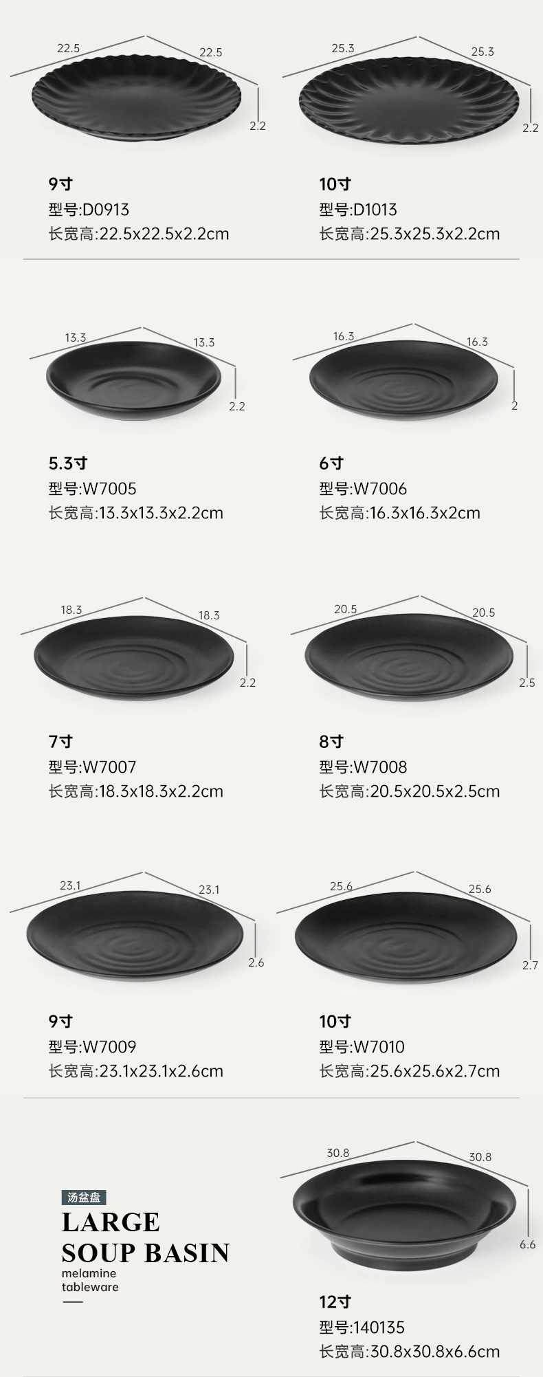 A5密胺餐具火锅盘子黑色创意烧烤商用碗烤肉盘仿瓷牛肉长方形碟子详情15