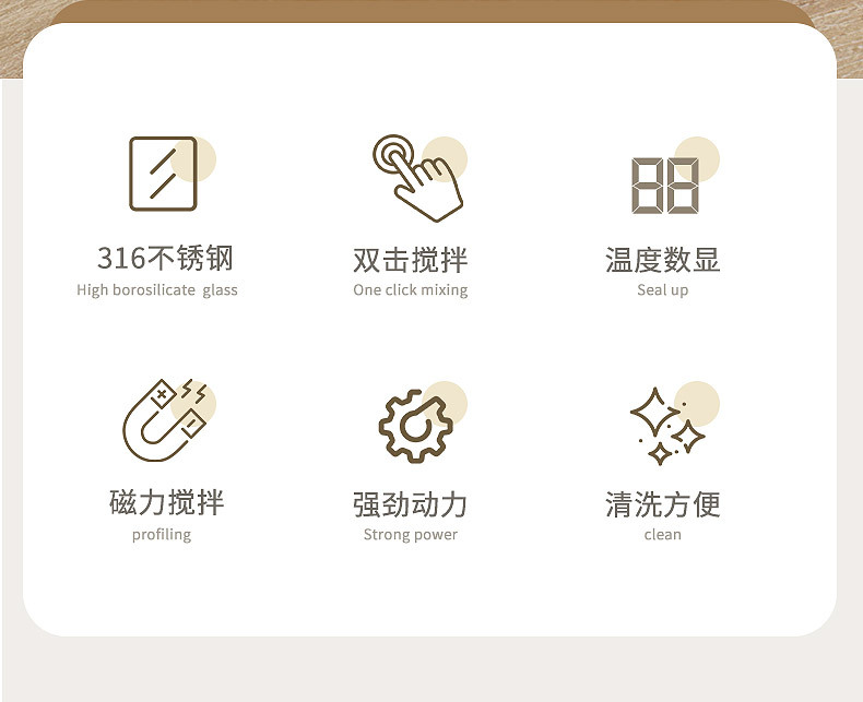 跨境升级款第三代智能数显磁力全自动316不锈钢便携咖啡搅拌杯详情2