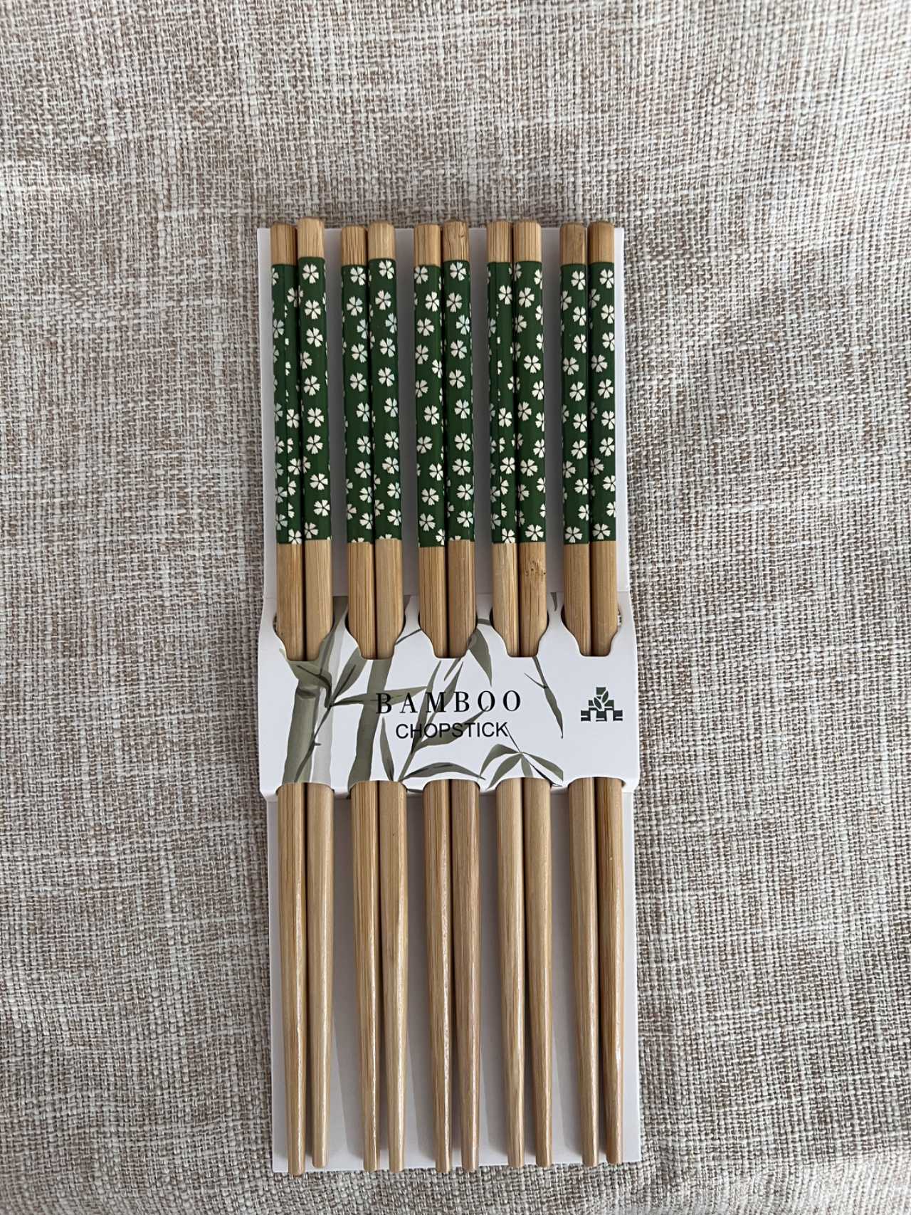 New household bamboo chopsticks, creative printed tableware, practical and environmentally friendly bamboo chopsticks set for daily necessities pic 1