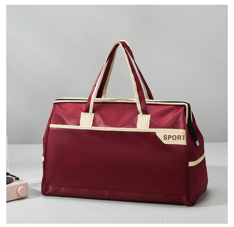 新款简约通勤手提旅行包牛津布加厚耐用运动健身包出差行李收纳袋详情17