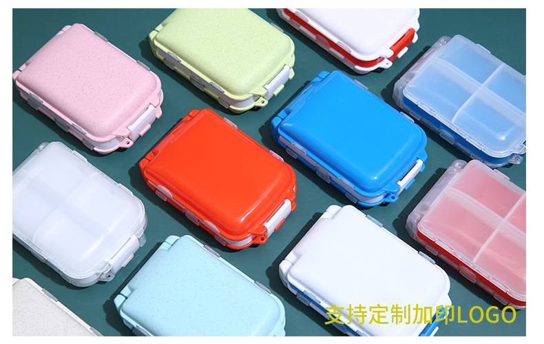 药盒便携式折叠三层8格小药盒药片药丸分装塑料收纳盒可印logo详情5