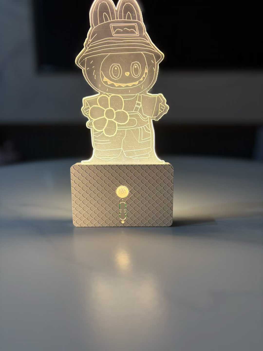 Cartoon doll sensor light charging model, sensor night light cross-border model, seven-color night light ambient light, acrylic glass pic 15