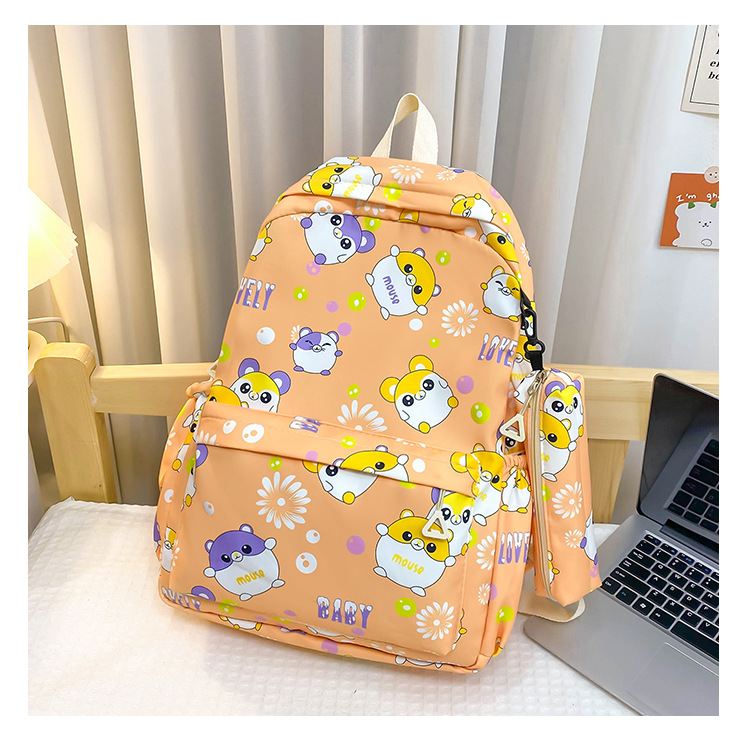 Wholesale escuela primaria primaria y secundaria estudiantes impresos espalda doble bolsa de las mujeres bolsa de la pluma de los hombres bolsa de manga color sólido bolsa de la escuela de gran capacidad pic 11