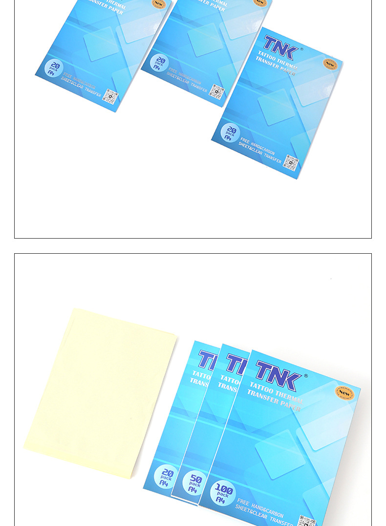 TNK Cross-border New Product high-definition tattoo transfer paper 20 sheets per box, tattoo transfer machine tattoo line drawing, special for tattooing pic 10