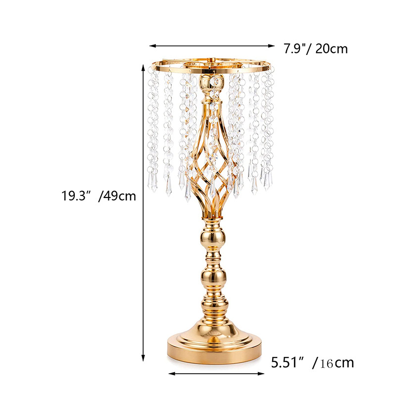 Wedding props, table flowers, crystal candlesticks, twisted flower ornaments, accessories, Western dining table decorations, electroplated road leads, cross-border consignment pic 19