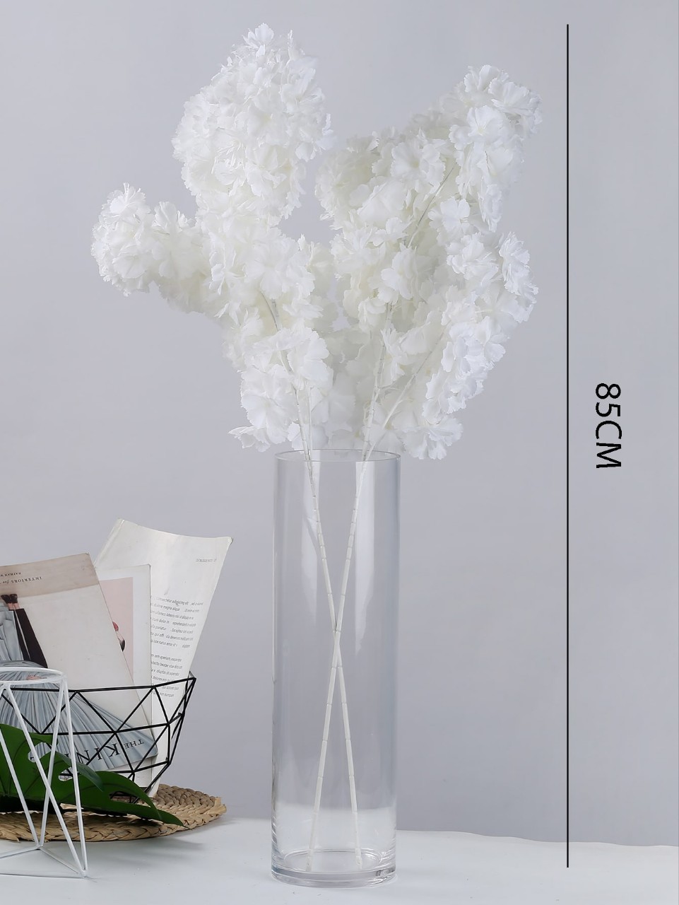 仿真樱花白杆子飘雪客厅影楼婚庆装饰详情3