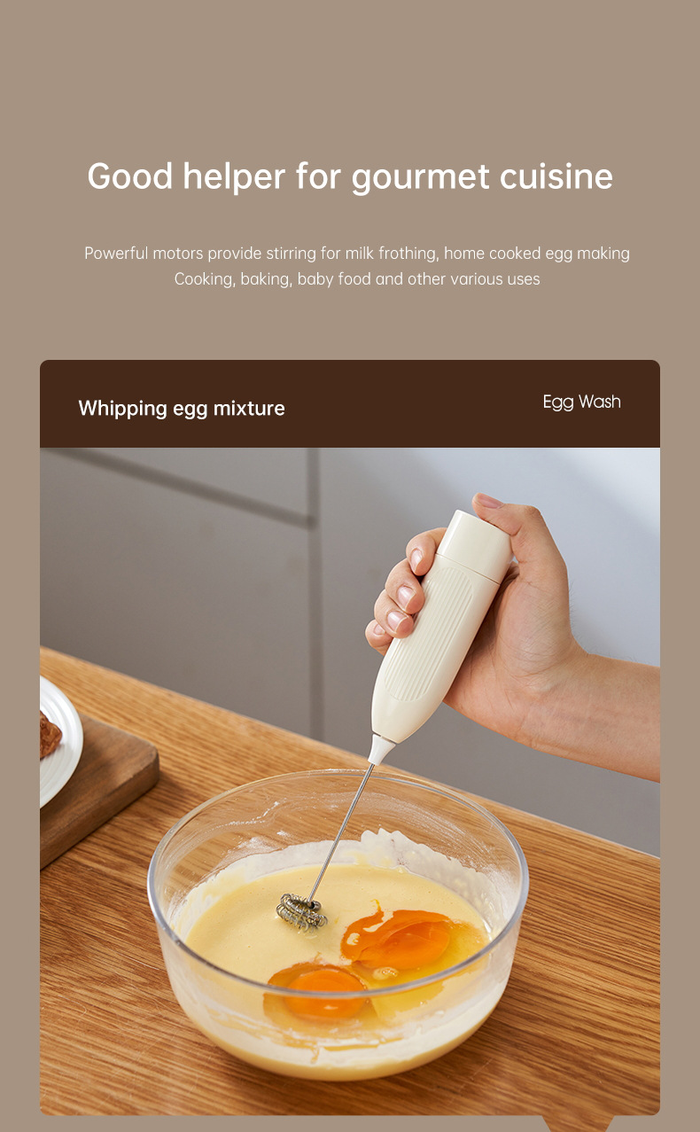 新品奶泡器四百次高速打蛋器长续航mini跨境批发家用电器厨房电器电动调奶器详情20