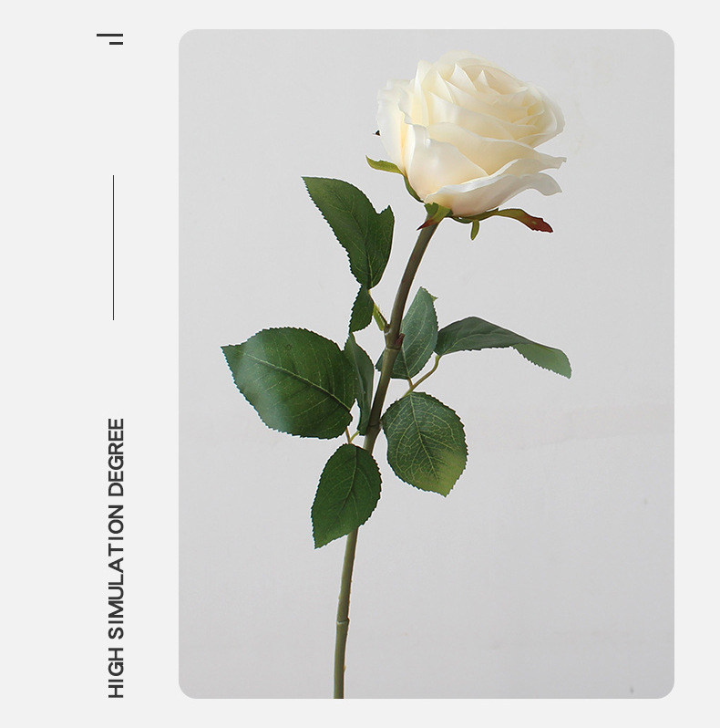 包邮仿真玫瑰单支大花头婚礼装饰假花千层玫瑰景观宠物园艺花卉详情12