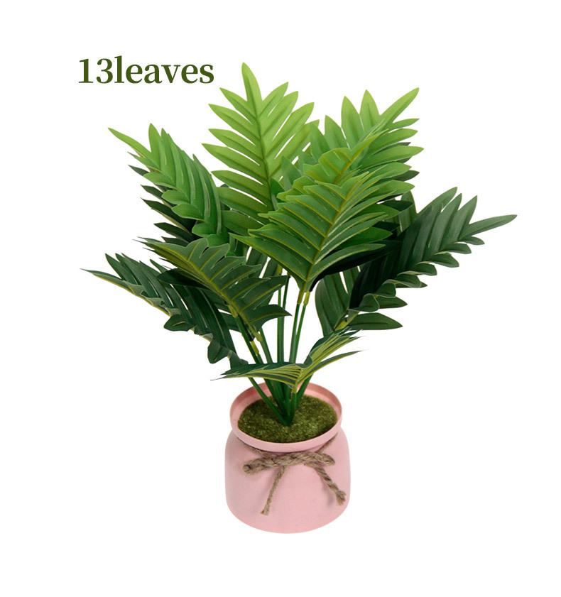Cross-border artificial green plants, Chrysalidocarpus lutescens, palm leaf potted plants, indoor and outdoor home decoration, iron leaf artificial tree bonsai pic 9