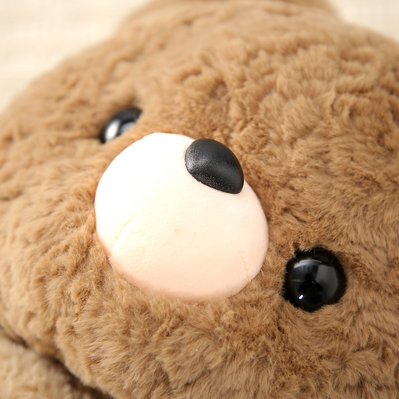 新款可爱小熊毛绒双肩包百搭甜美毛绒包包卡通玩偶公仔趴趴包批发详情7