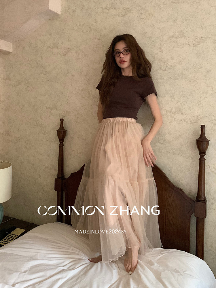 CZZHANG Summer Korean-style multi-color, niche, versatile and simple basic short-sleeved T-shirt for women A10099 pic 35