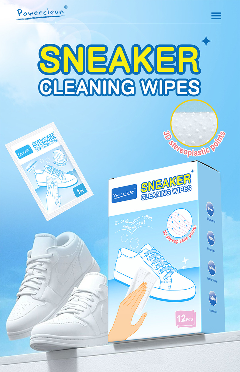 洁之良品英文衣物去污小白鞋湿巾除胶马桶提神湿巾手机屏幕湿巾详情4