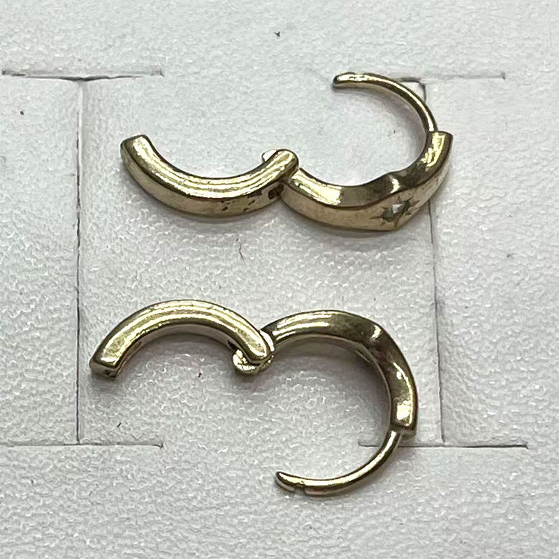 Cross-border bestsellers, Instagram-style earrings, versatile, simple and fashionable, golden earrings, round gold-plated earrings pic 4