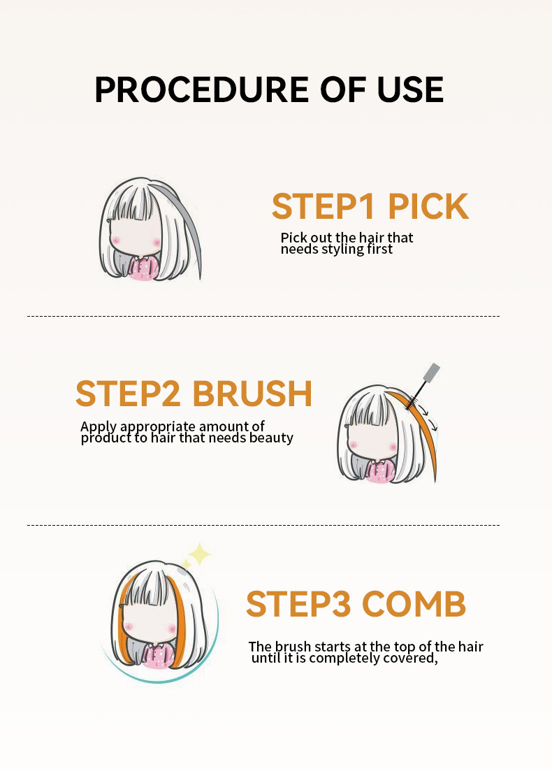 Cross-border exclusive FORMBO hair care sticks for temporary hair care without damaging hair, easy to dye eyebrows and eyelashes, wholesale of hair care sticks pic 16
