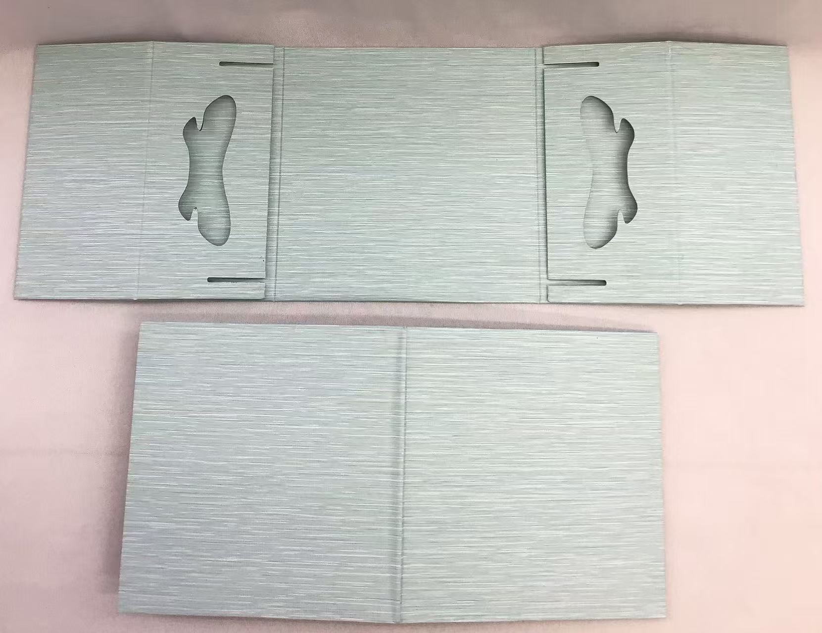 粉色条纹 手提蝴蝶可折叠方盒 烫金玫瑰花包装盒礼品盒详情13