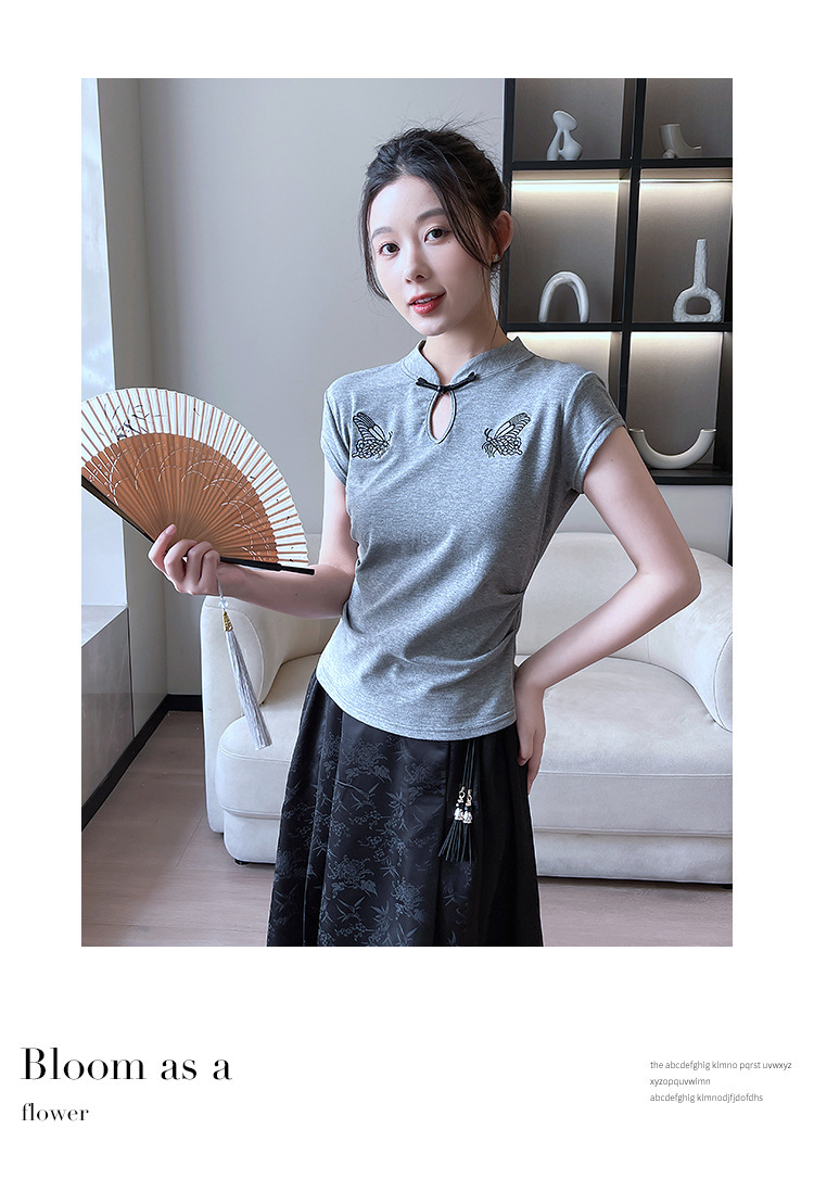New Chinese-style satin skirt for women in spring and summer, gentle, high-waisted, slimming, large swing, retro jacquard, Chinese-style horse face skirt, Chinese trend pic 18