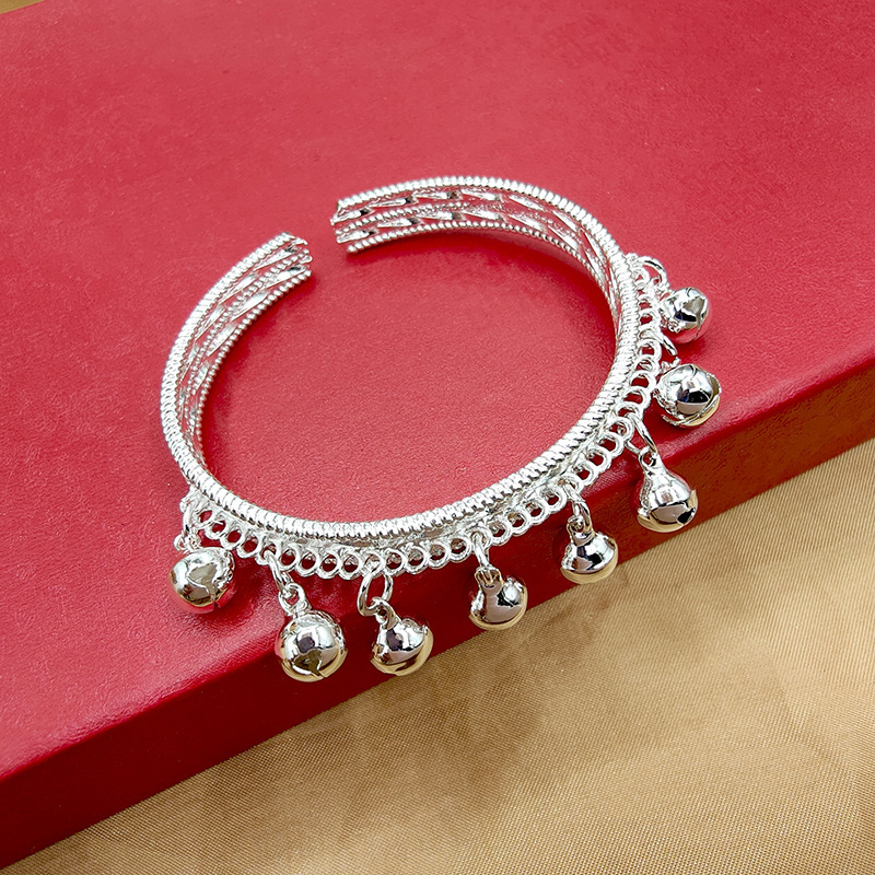 Eight bell bracelets and five bell stage ornaments in the style of Miao silver ethnic style from street stalls at tourist attractions pic 14