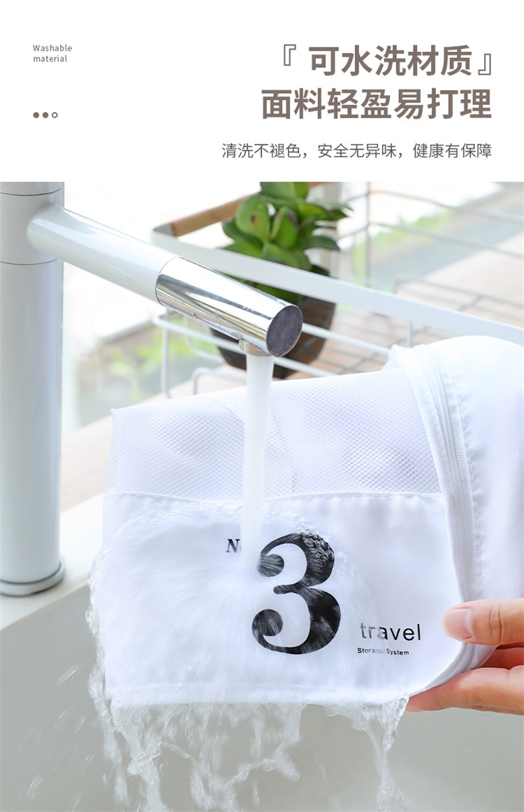 Travel storage bags, 7-piece set for portable clothing storage, makeup and toiletries bags, and luggage compartments during business trips and travels pic 8