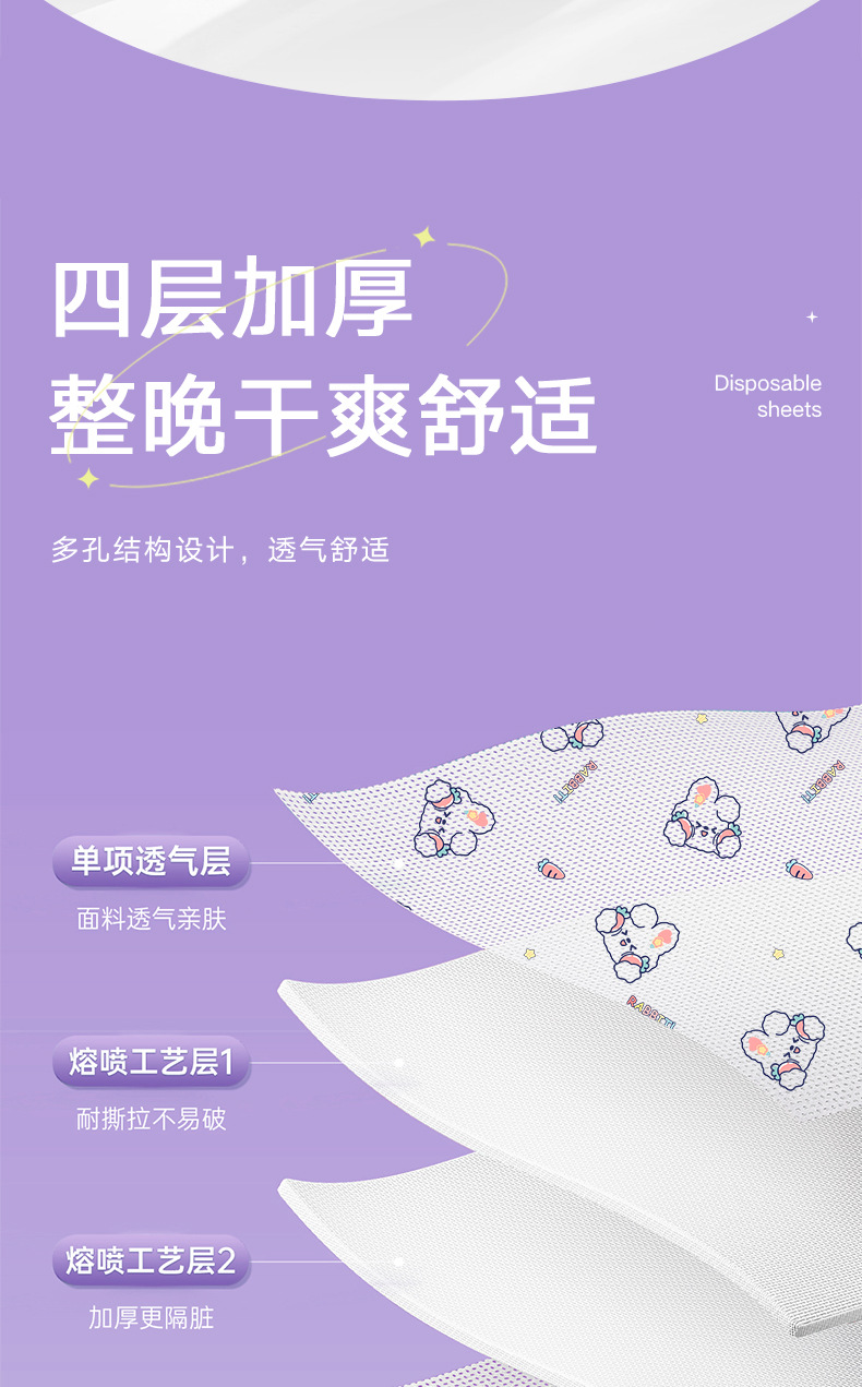 一次性四件套被套床单枕套加厚无纺布单双人套装旅行便携三件套装详情8