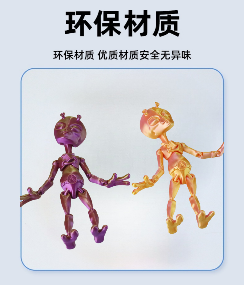 3D printed alien cross-border new alien figurine with movable joints, Halloween creative toy figurine pic 4