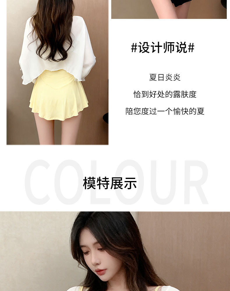 A new conservative one-piece swimsuit for women in 2026, which covers the belly and makes you look slimmer. Swimming women wear outer shirts to soak in hot springs. 125333 pic 8