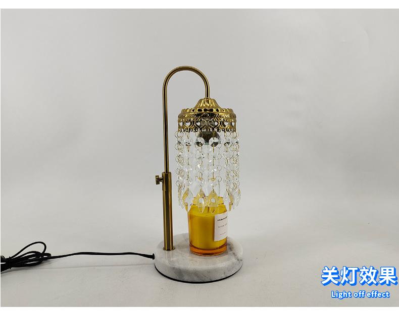 亚马逊铃兰香薰灯无火融蜡灯法式复古床头灯简约唯美卧室护眼台灯详情24