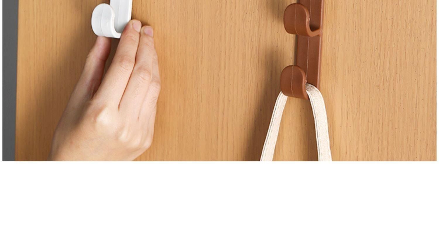 Wholesale of lock-behind hooks without drilling holes for wardrobes, hats, clothes and bags, dormitory wall-mounted storage racks pic 5