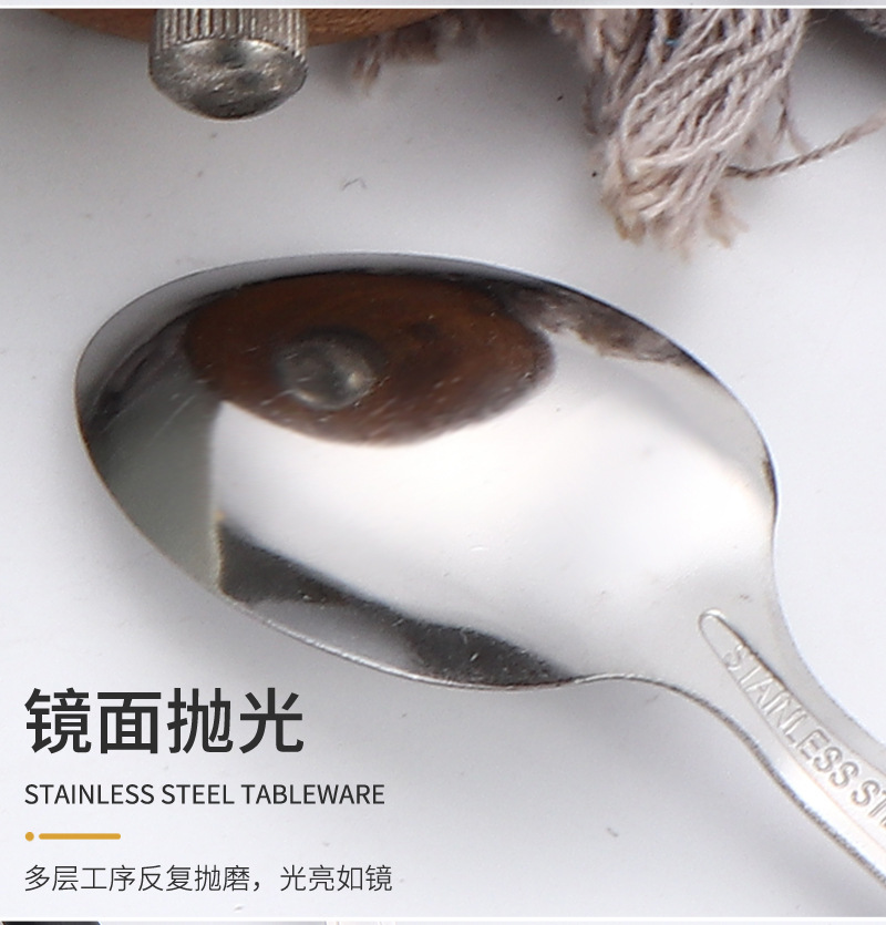 24-piece set of knives, forks and spoons for cross-border trade from Brazil, with slanted tail handles, household steak knives, dessert spoons and stainless steel tableware pic 16