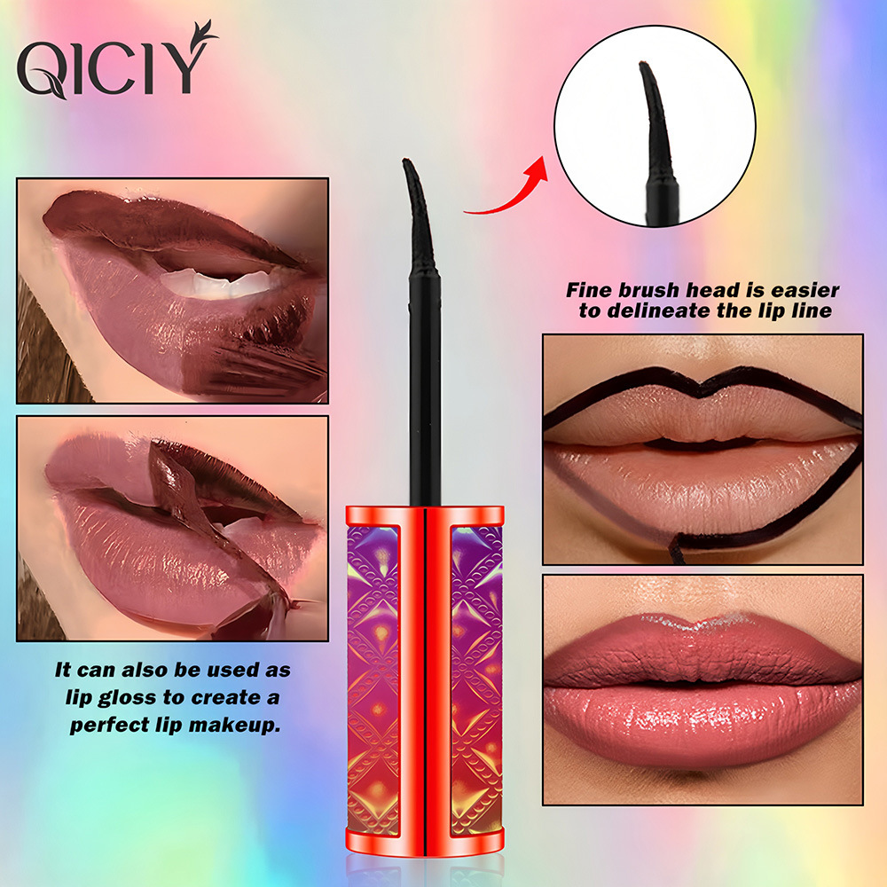 【 Cross-border Exclusive 】 Wholesale of QICIY 4-color peel-off lip Gloss and non-smudging peel-off lip gloss and lip gloss pic 7