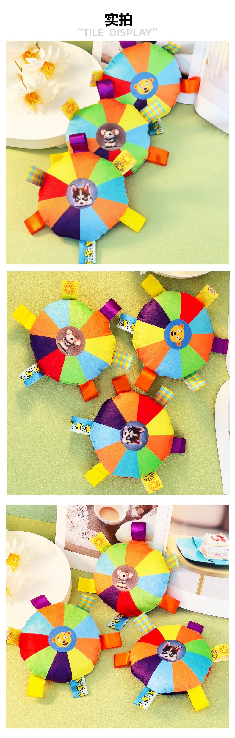 Dog frisbee toys, plush sound-making interaction, dog frisbee, teeth grinding, biting resistant, pet border Collie training, dog training specialized pic 4