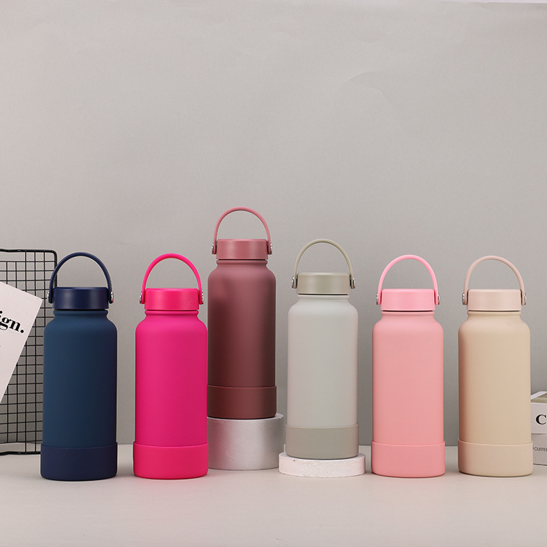 Simple cross-border 304 stainless steel insulated cup with handle, portable large-capacity space pot, outdoor sports water cup pic 4